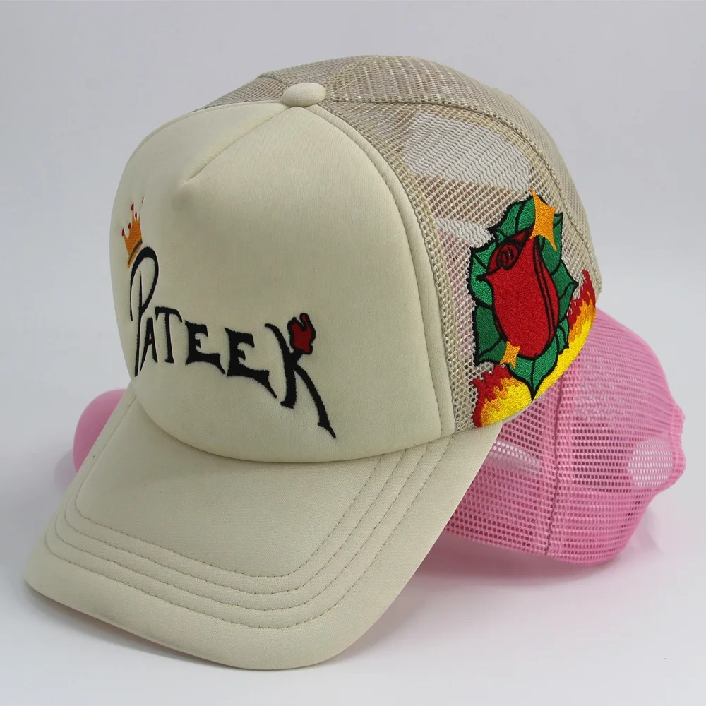 Wholesale 5 Panel Trucker Mesh Cap Custom Men Foam Mesh Embroidery 3D puff Trucker Cap Foam Plain printing Trucker Hats