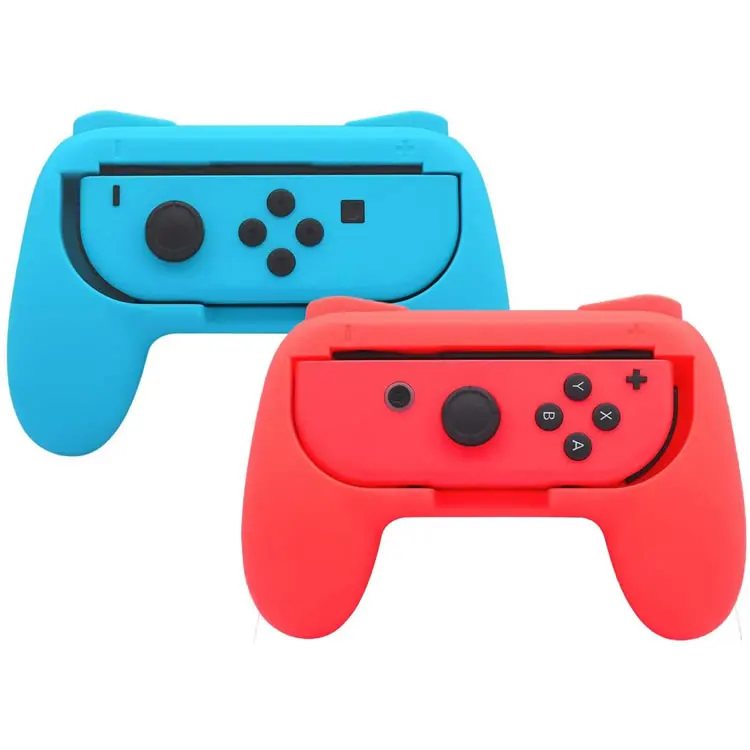Kit Compatible Controller Grips with Nintendo Switch Joy Con Wear-Resistant Grip Controller 2-Pack Blue and Red