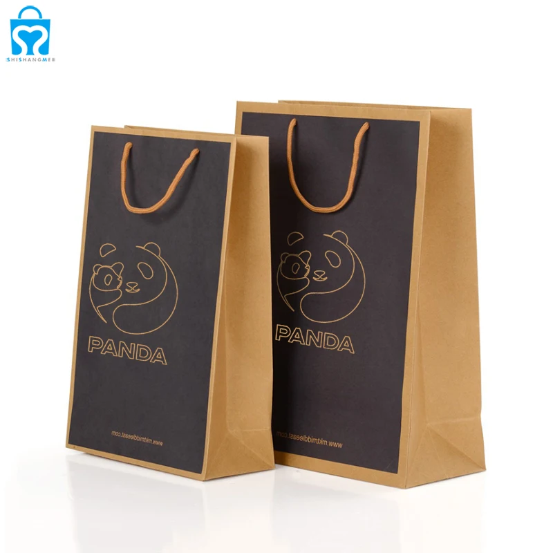 Wholesale recycled custom coffee socks takeaway restaurant flat wax lined brown sacs papier kraft paper bag with handle