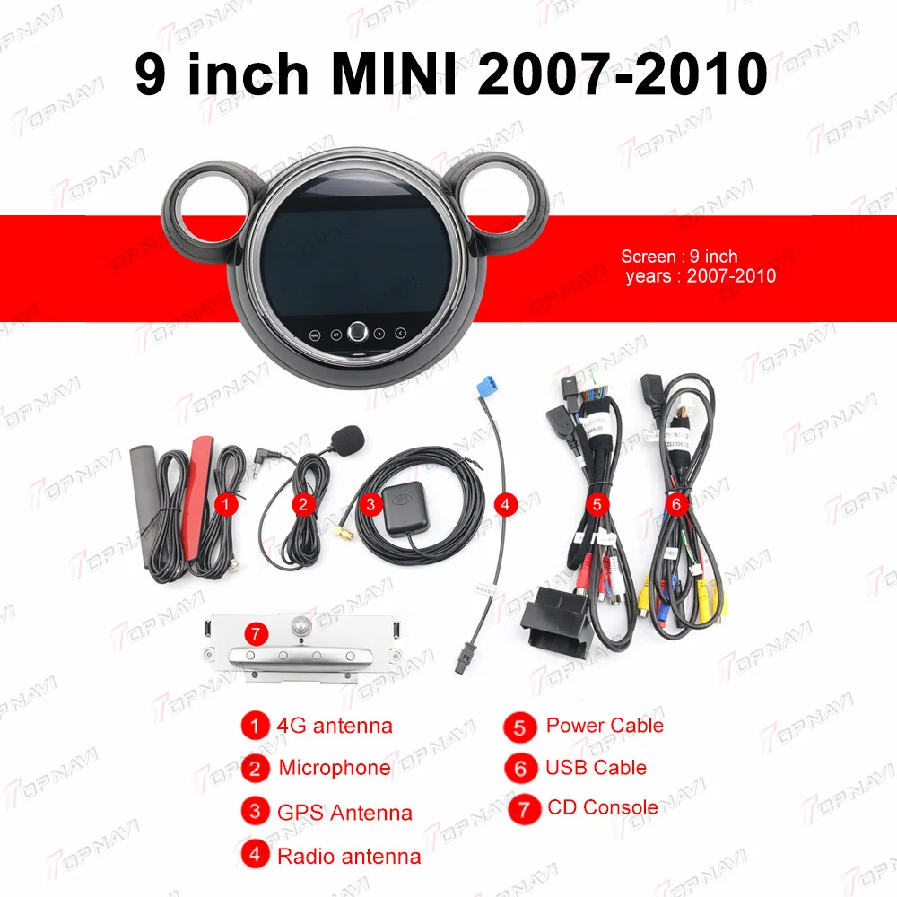 9 Inch Touch Screen Car GPS Video Player For Mini Cooper 2007 2008 2009 2010 Android 11 Car Radio Audio Music Player