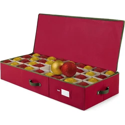 Christmas Ornament Storage Containers Organizer 6 Layers with Dividers Fits up to 72 Ornaments Balls