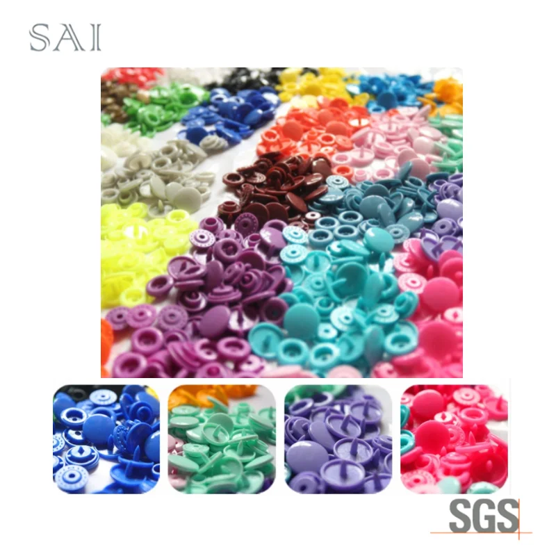New Style Colorful Inventory Plastic Snap Button