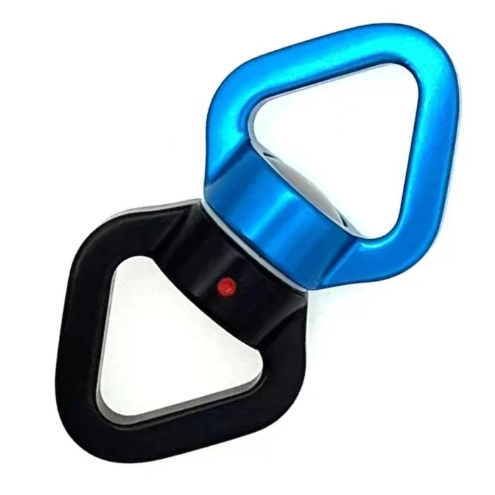 Aluminum Alloy 30KN Rock Climbing Equipment Rotation d shape aluminum carabiner Climbing Universal Swivel Spinner 360 Rotator