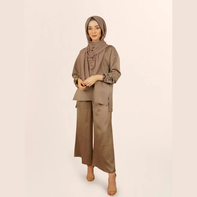 SIPO Eid Malaysia Indonesia Middle East Muslim Tunic Top Pants 2 pcs Set Arab Girls Modern Islamic clothing for Women