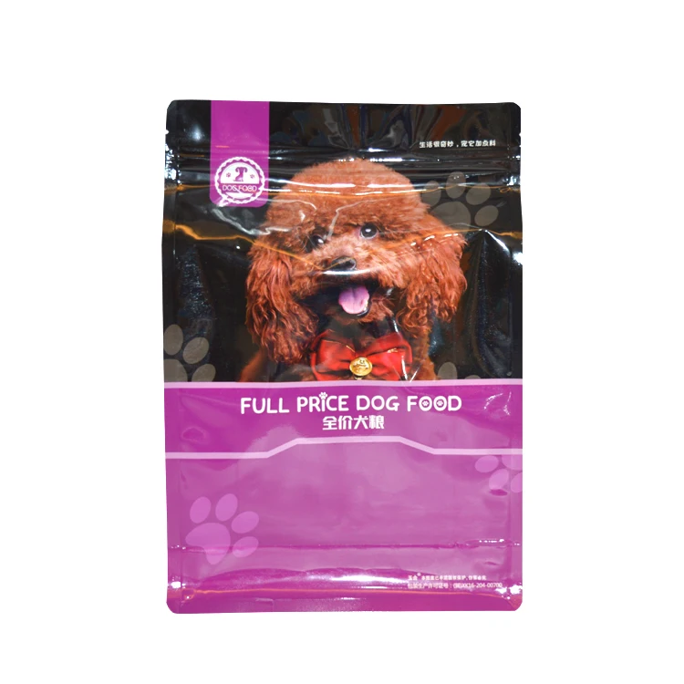 Factory 2kg 5kg 10kg 15kg 20 Kg Plastic Aluminum Foil Flat Bottom Ziplock Cat Dog Pet Food Packaging Bag