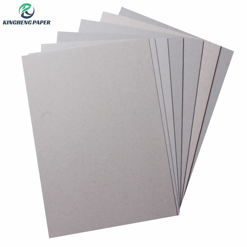 A4 Copy Paper Card Board Paper Sheet Grey Hard Stiff 1mm-3mm Gift Wrapping Paper Wood Pulp Offset Printing Duplex Board Recycled