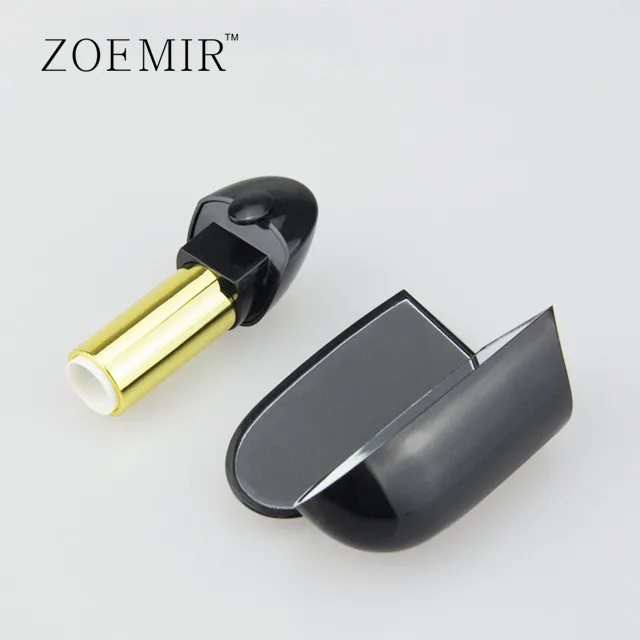 Unique Design Empty Black Lipstick Tube Container Custom Special Lipstick Case With Double Mirror