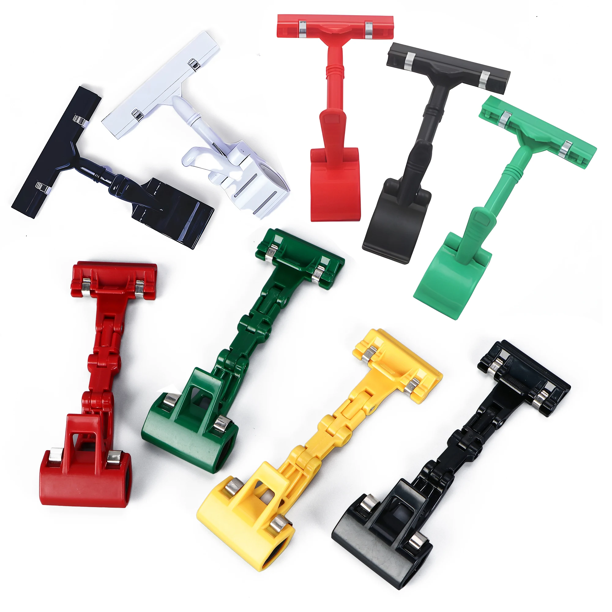 Factory Wholesale Clear Plastic Rotatable POP Clip-on Style Merchandise Sign Display Price Tag Holder