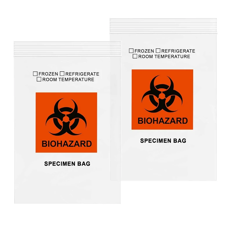 Factory Hospital Custom Disposal Eco-Friendly Plastic Medical 3 Layers 4 Layers Zipper Biohazard Sample Specimen Bags