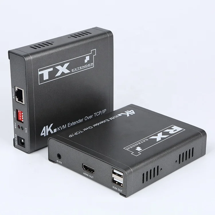 200M HD 4K  Extender  Over TCP/IP Via Cat5e/6 With USB Transmits HD Video And Audio Signals up to 200m