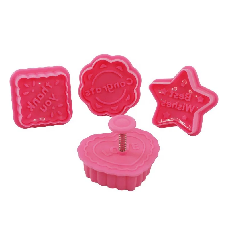 2022 New design thanksgiving gift 4pcs plunger embosser animals cookie biscuit fondant stamps