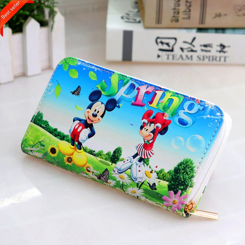 2022 NEW Fashion Wallet Stitch Lilo Cartoon Zipper Large Capacity Soft PU Leather Wallet Girl Boy