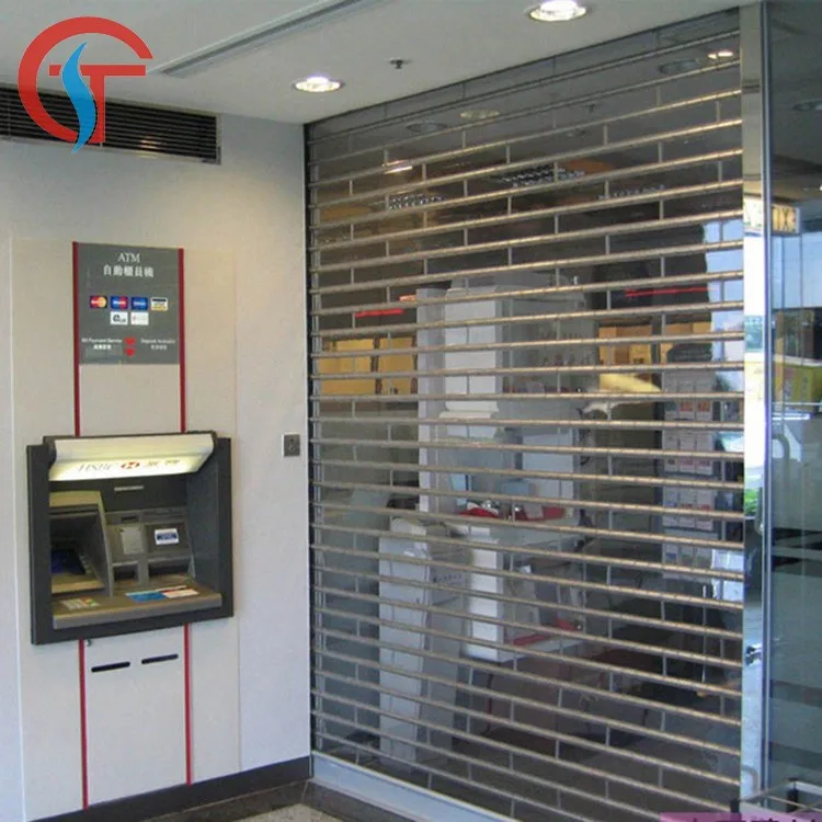 Clear look electric polycarbonate transparent roller shutter/door/gate