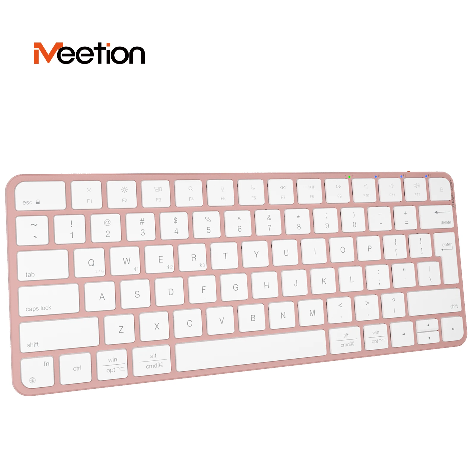 Meetion ikey K210 мини тонкий портативный 3 Многофункциональный устройство перезаряжаемый Type C Bluetooth Беспроводная клавиатура для Mac