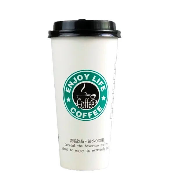 Disposable 22 OZ Paper Cup Drinking Cup Customized double wall hot drinking cup for coffee bubble tea