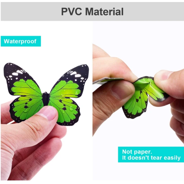 12 pcs Butterfly Wall Decals  3D Butterflies Decor for Wall Removable Mural Stickers Home Decoration Kids Room Bedroom Decor