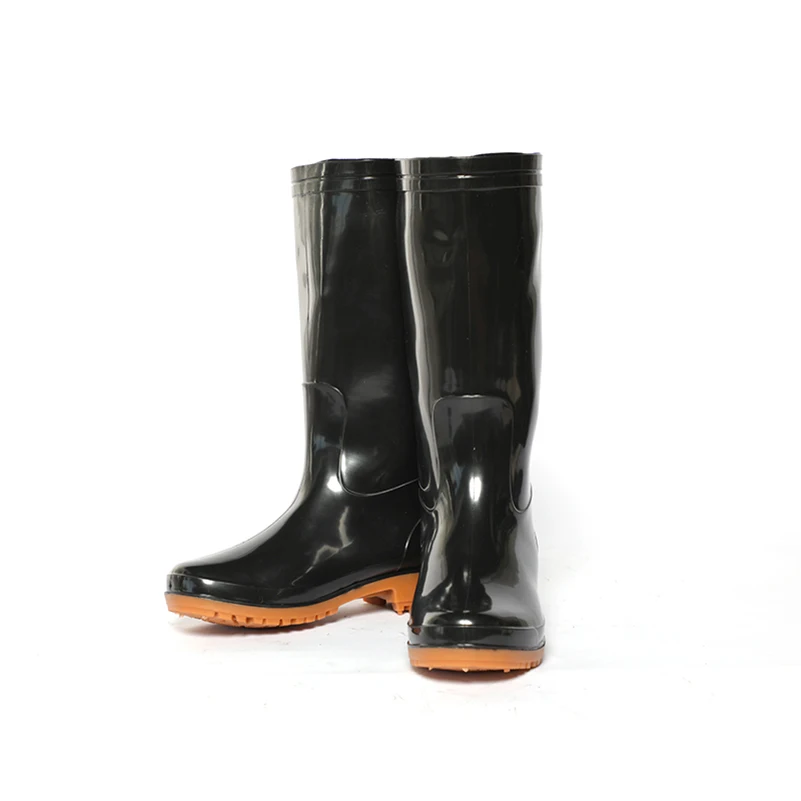 Pvc Black Anti Piercing Woodland Construction Working Protective Waterproof Rubber Gumboots Rain Boots For Men