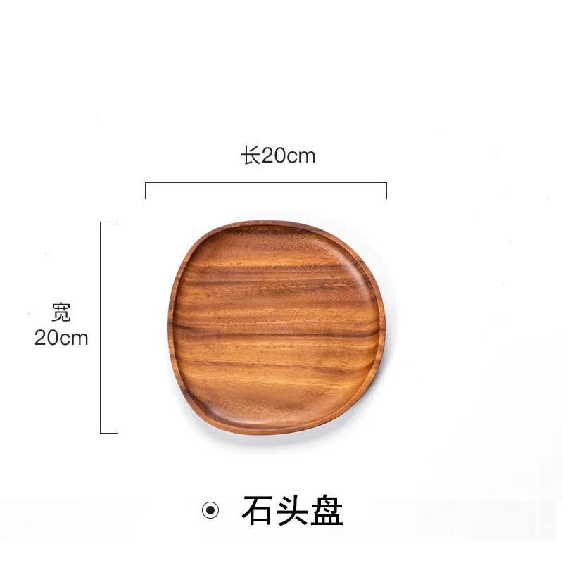 Guan sen top quality Luxury  Wooden Biodegradable   Breakfast Buffet Burger Cake Butter Candy Dish Carve Cheese Wood Plate