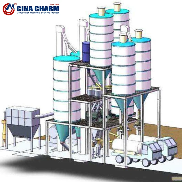 New designed factory price 15T/H Automatic Ceramic Tile Adhesive Mortar Production Line for sale
