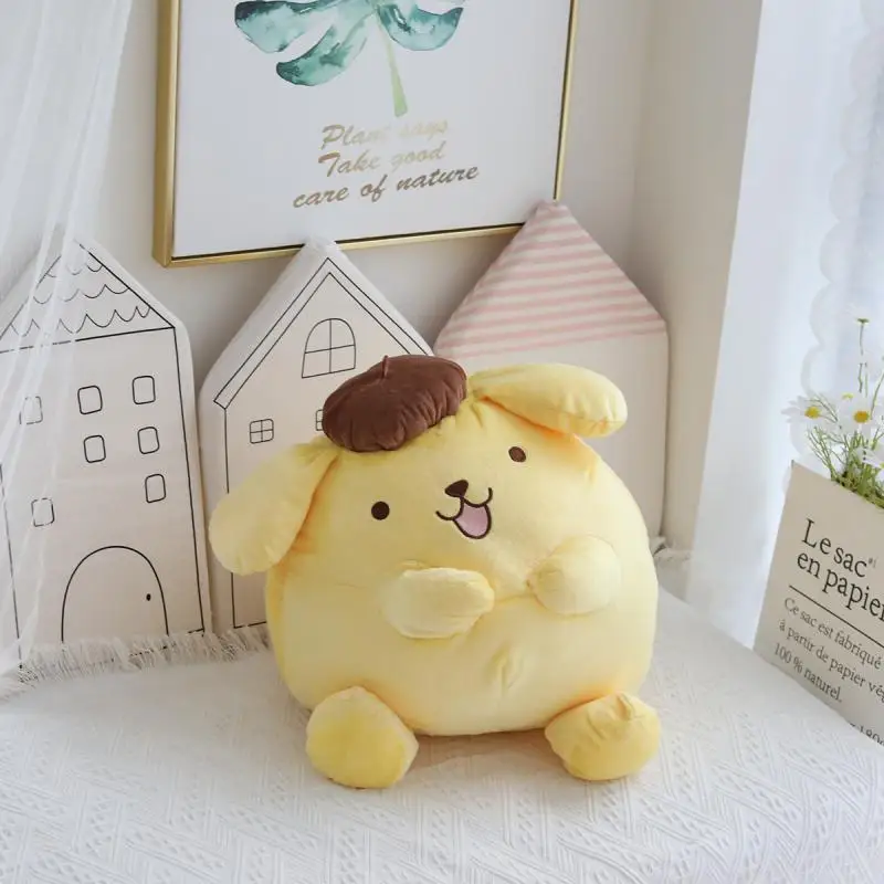 Pompompurin Plush Sanrioed Cartoon Doll Girl Room Decoration Sleeping Throw Pillow Surprise Gifts Sanrioed Pillow