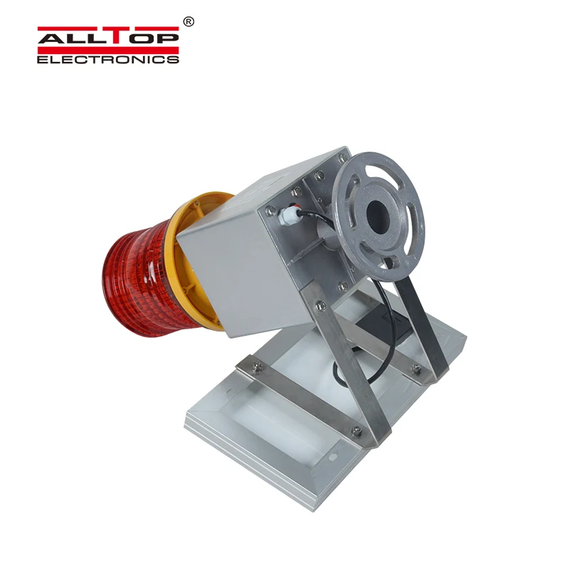 
ALLTOP Aluminum Solar Powered LED Warning Light Flashing Red Traffic Indicator Light 