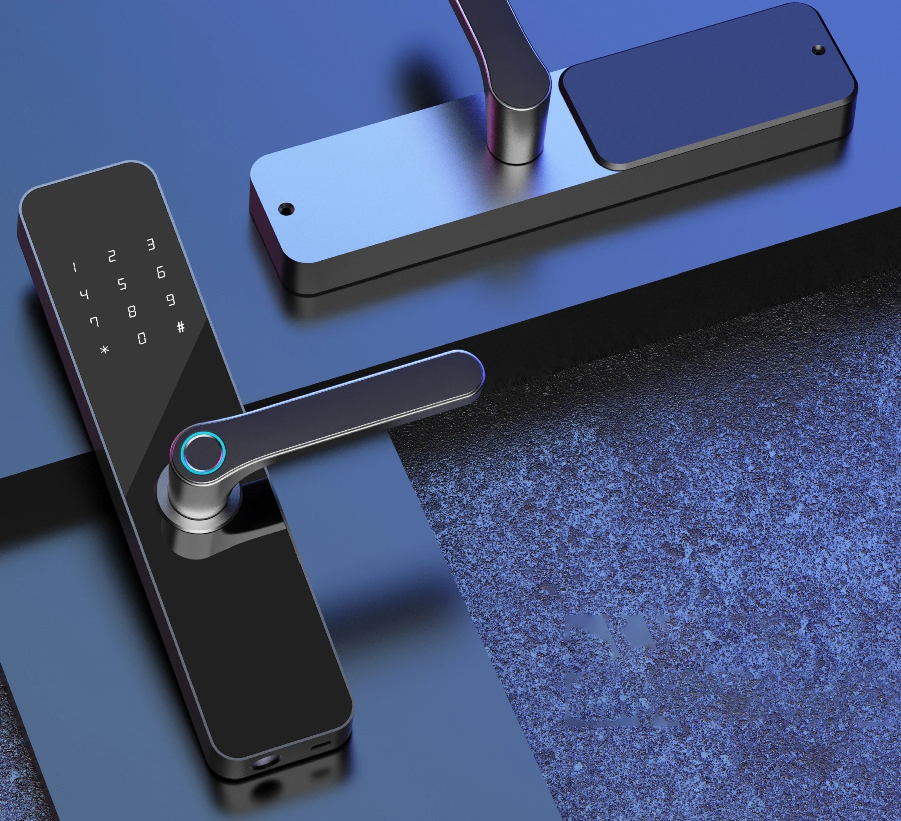 TOPTEQ Tuya Zigbee Wifi Lock Digital Electronic Lock Card Readers Magnetic Lock Handle