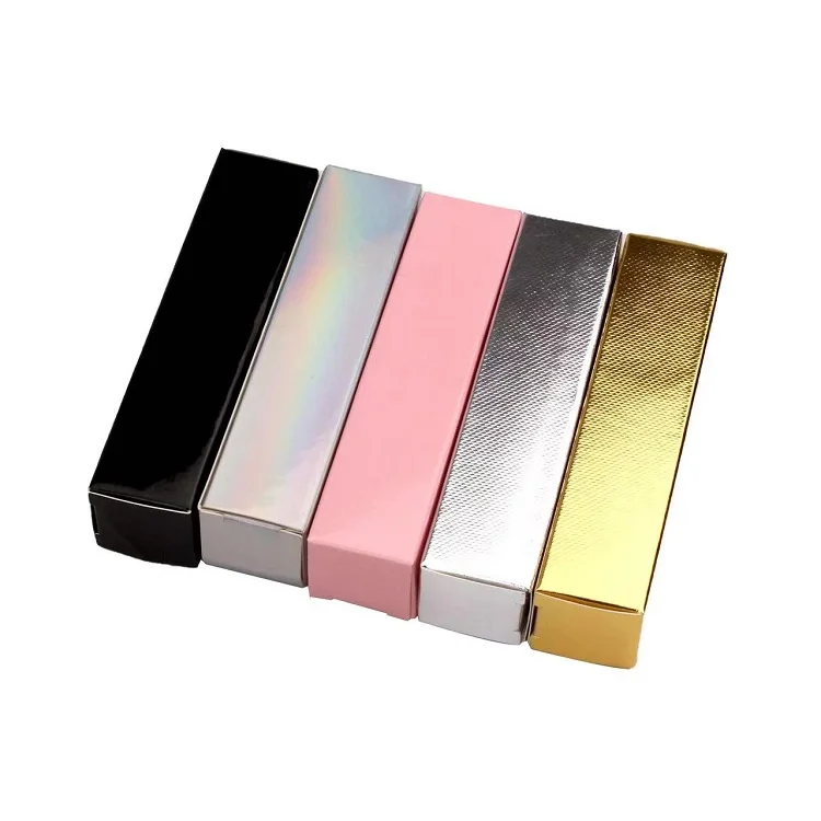 Bullet Custom Logo Printed Lipgloss Pink Lipstick Small Cardboard Cosmetic Packaging Boxes