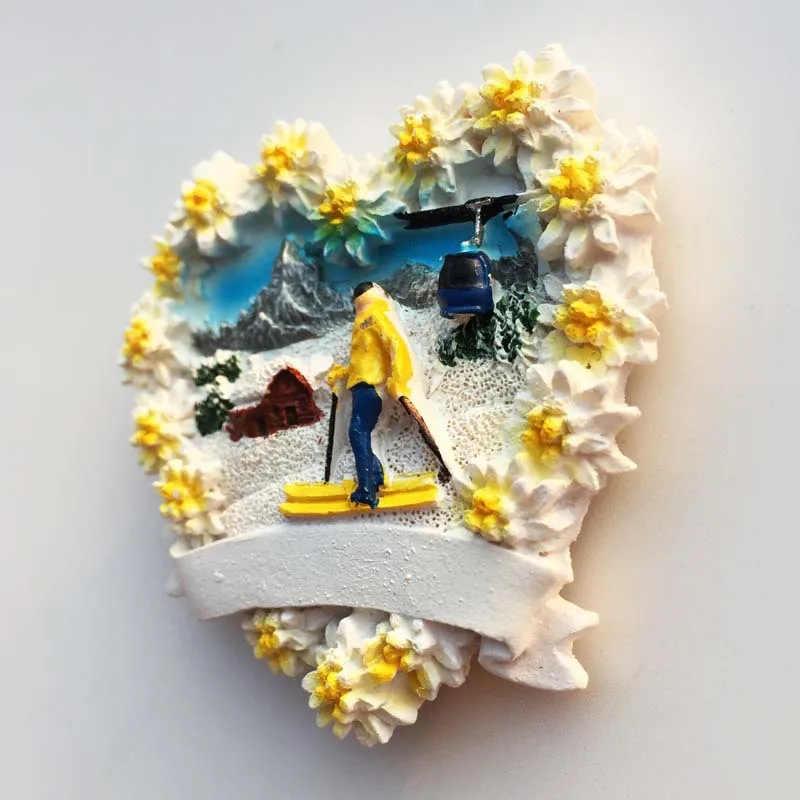 3d refrigerator sticker modern design fridge magnet souvenirs customized  magnet stickers resin refrigerator sticker decoration