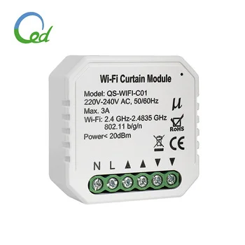 240 V AC Smart Life Electric Motor Curtain Module with Timer Function for Home Automation