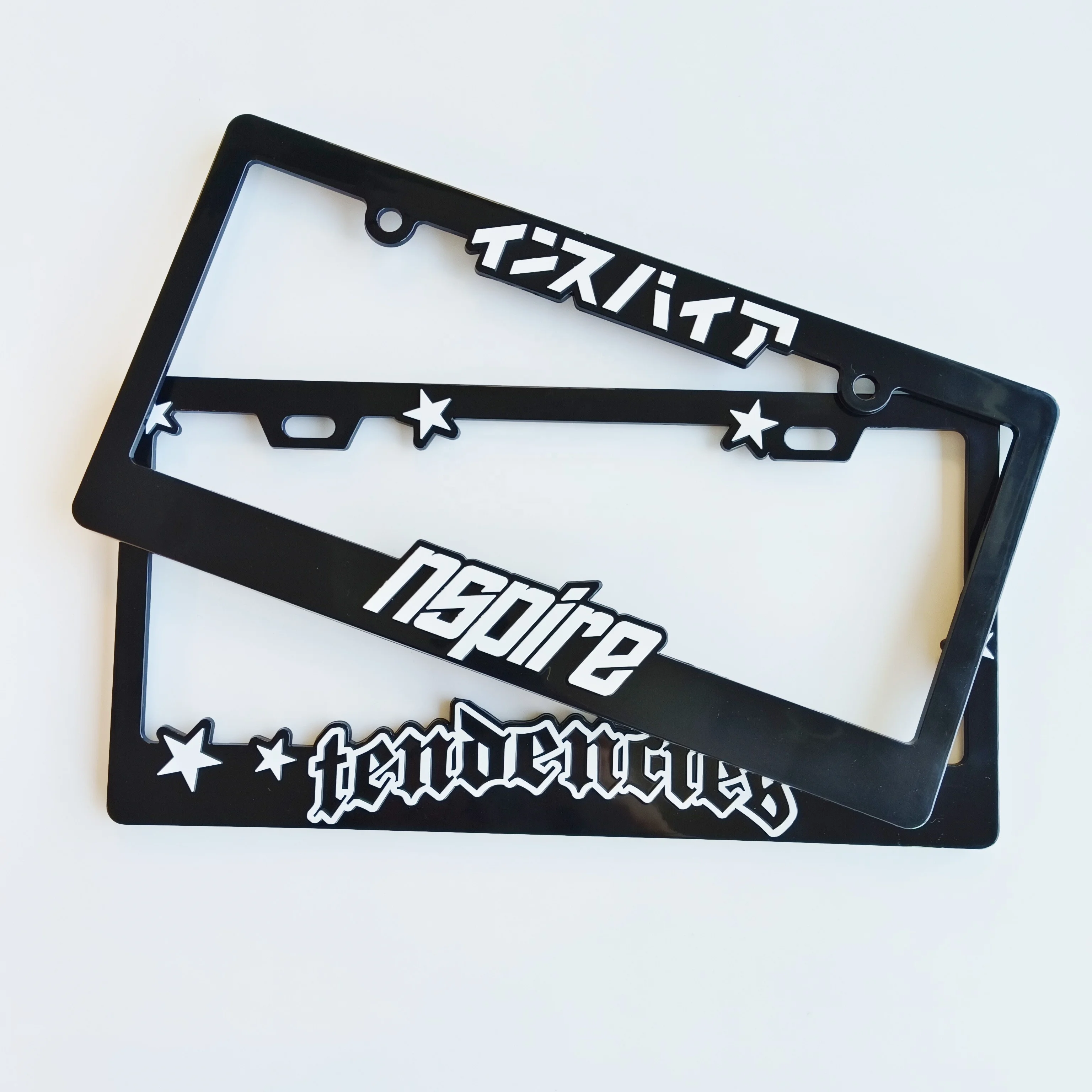 Customized Personalized  License Plate Holder Us Standard  Car Number Company logo License Plates Frame Wholesale Custom Logo