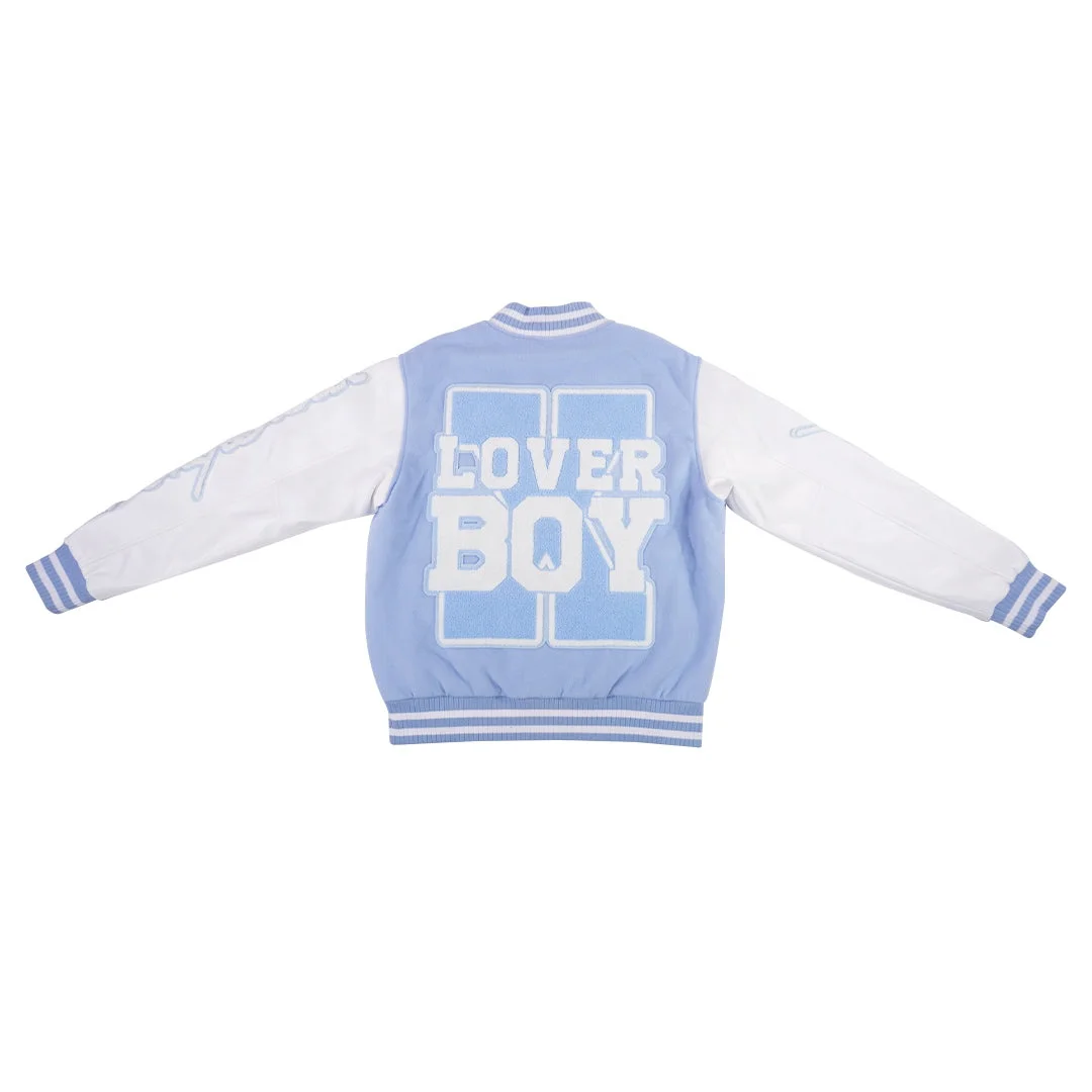 2022 Wholesale Custom Toddler Boy Girl Letterman Patched Winter Var Sity Jackets Unisex Kids Jacket