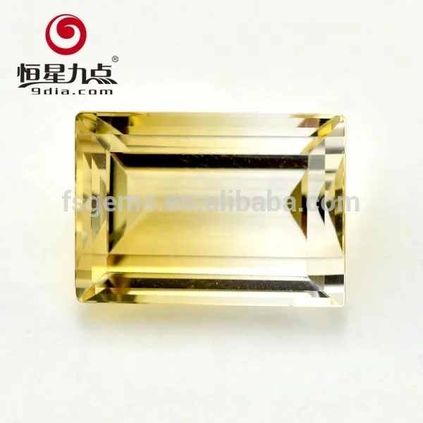 Wholesale New Style Bi Color Citrine White Quartz Rectangle Shape 15*11mm AAA Top Quality Natural Loose Gmstones Siltrine