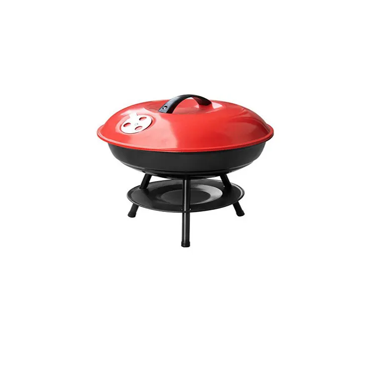 Portable Round 14 Inch Three legged Apple BBQ Grill Multifunctional Braising Roasting Integrate Grill Bulk Buy from China
