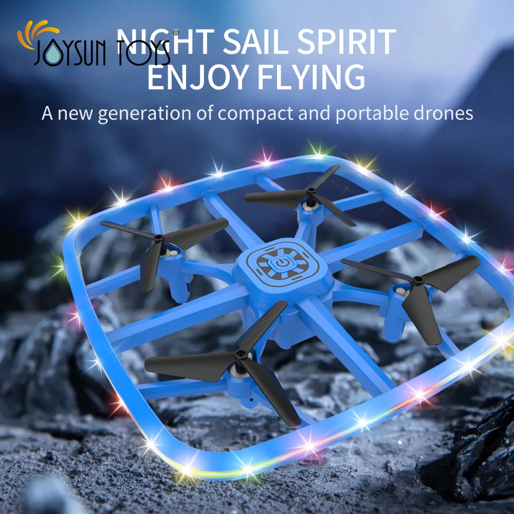 Mini Drone for Kids LED Night Lights One Key Take Off Landing RC Remote Control Small Flying Toys Drones for Beginners Boy