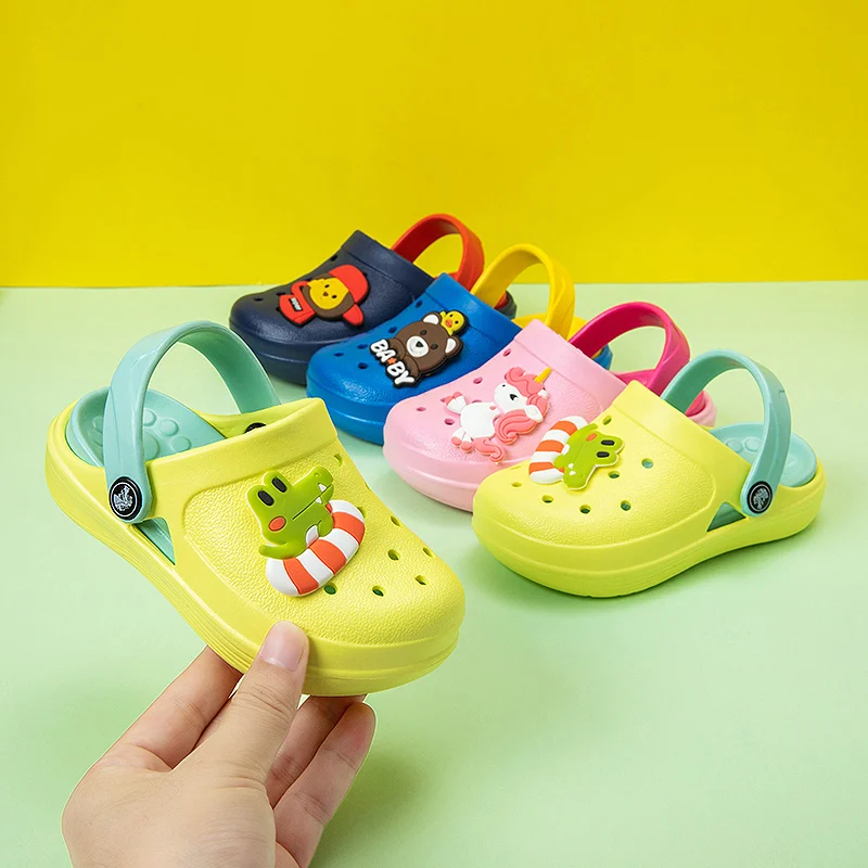 Модные новые летние тапочки для мальчиков и девочек разных размеров на выбор детские домашние тапочки