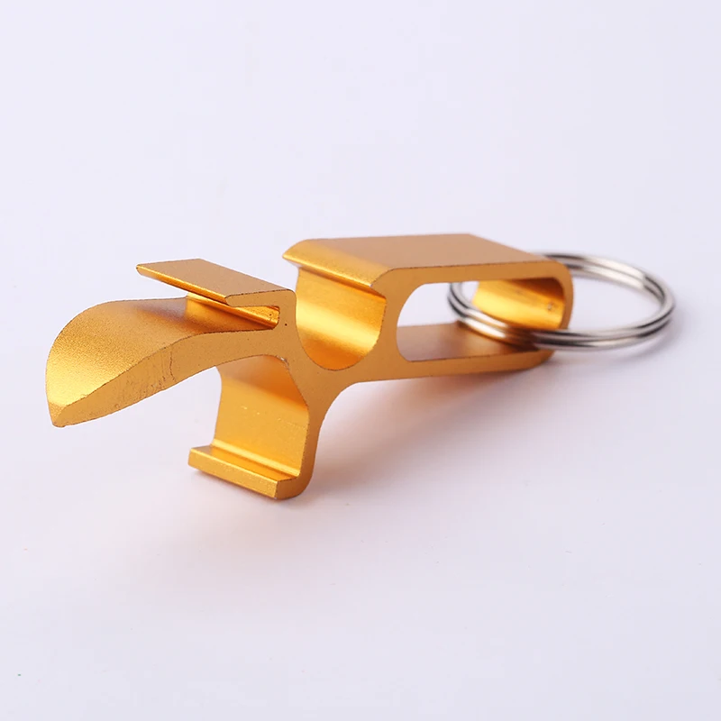 2024 Hot Sale Aluminum Alloy Bottle Opener Keychain Multi function With Ten Colors For Shotgun Tools