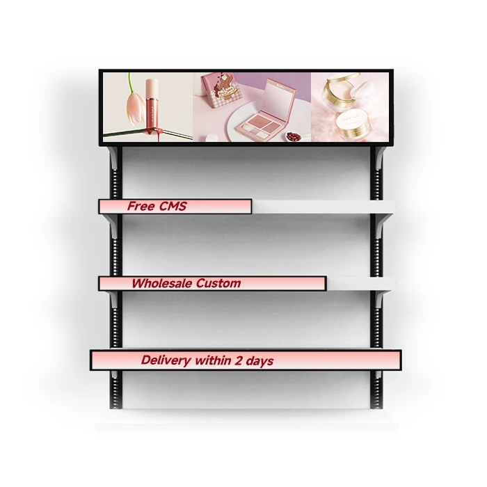 OEM ODM advertising lcd displayer android stretched bar display for store shelves