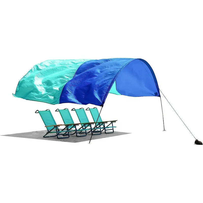 Outdoor Summer Foldable Portable Aluminum Beach Tent UV50+, Large beach canopy for 4-6people