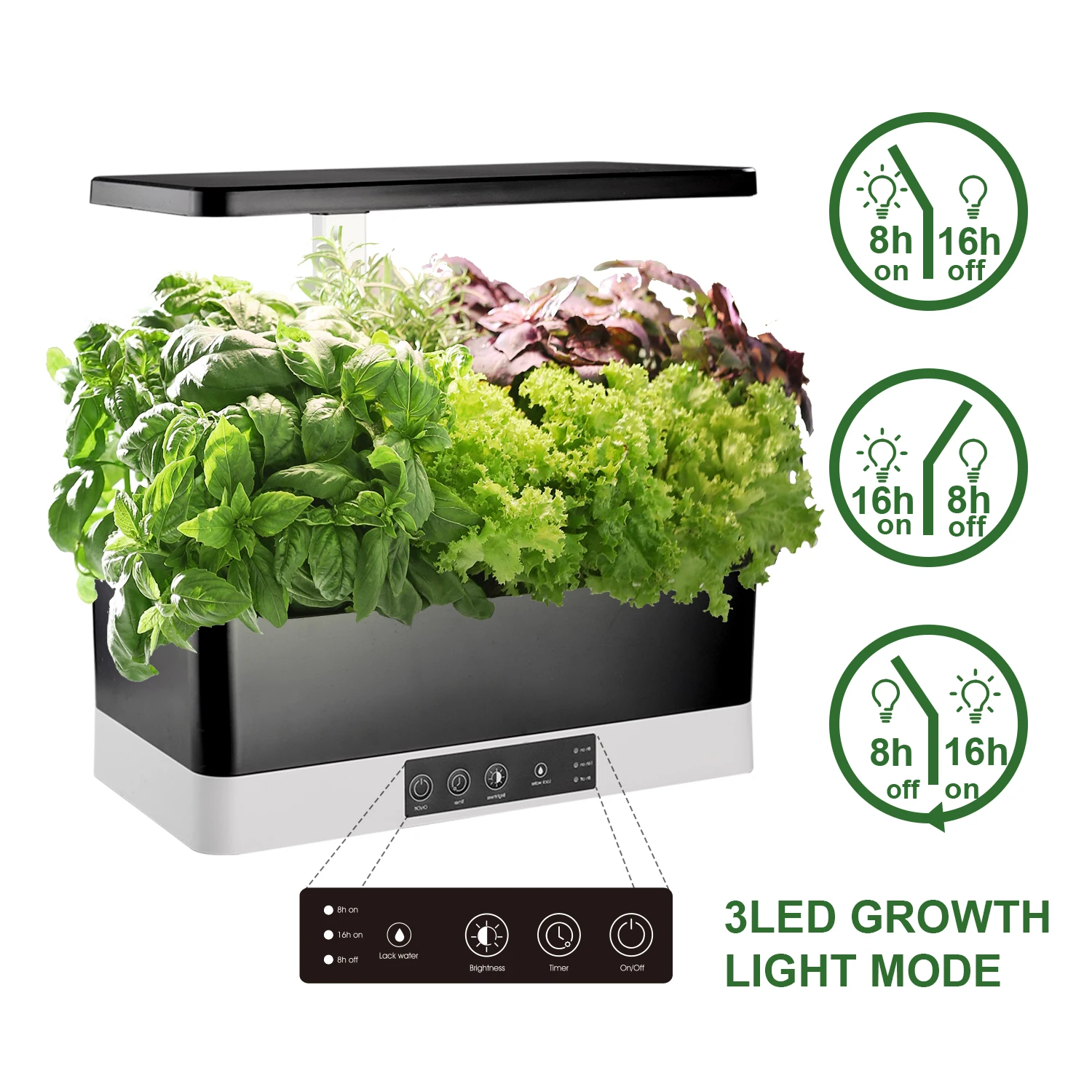 11 Pots LED Full Spectrum Mini Automatic Smart Garden Indoor Hydroponic System with Light