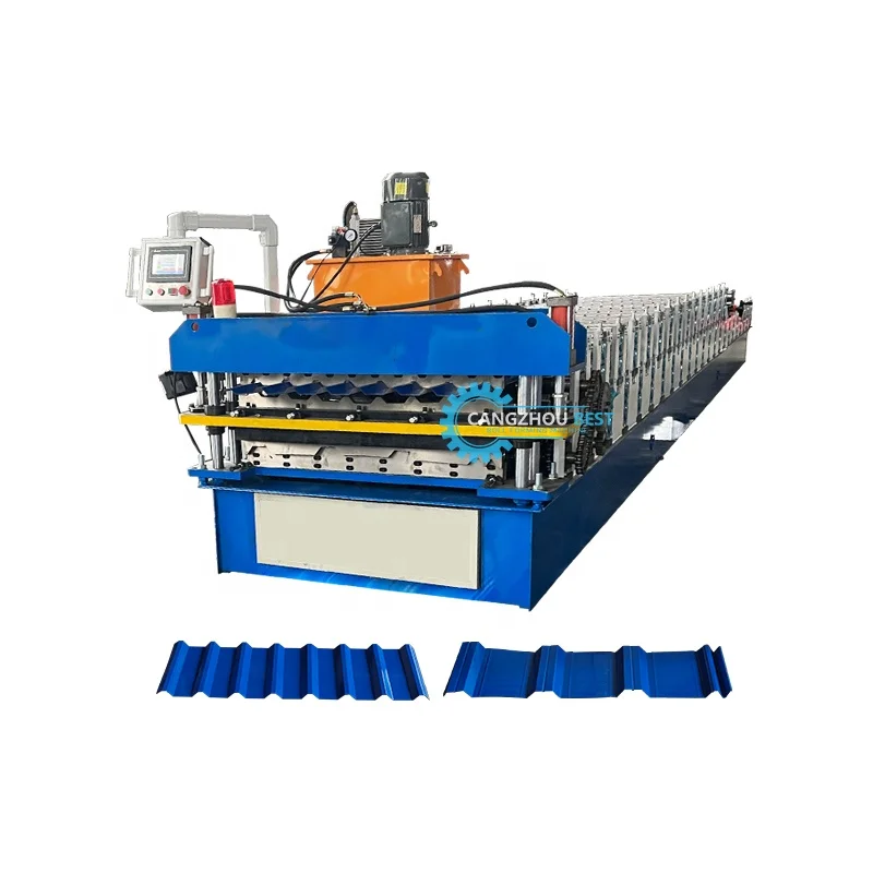 Hot Sale Galvanized Coils Color Steel R101 and RN35 IBR Trapezoidal Roof Sheet Double Deck Roll Forming Machine
