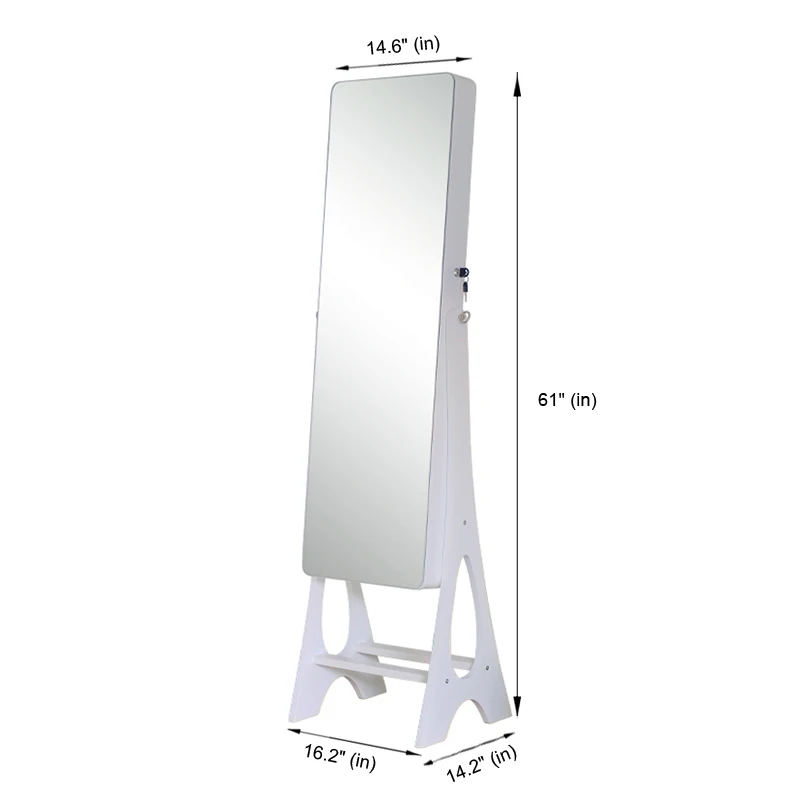 Factory wholesale luxury Jewelry cabinet jewelry storage cabinet Jewelry organization Mirror cabinet Be Hung On The Door Or Wall