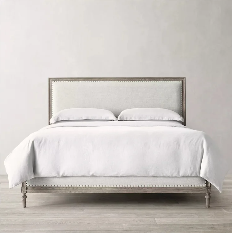 The Latest Sample Design Tufted French Style Home Hotel Queen Size Antique Frame solid Wood Beds From China Bed Furniture Base