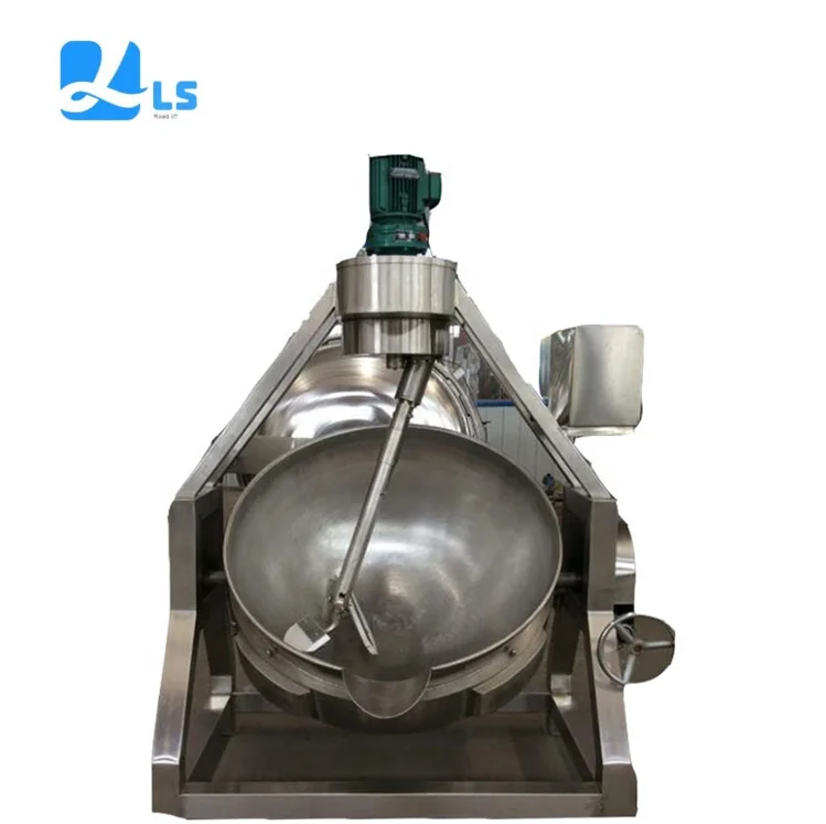 Boiling stir pot Industrial steam heated planetary frying pan Chili sauce intelligent frying pan