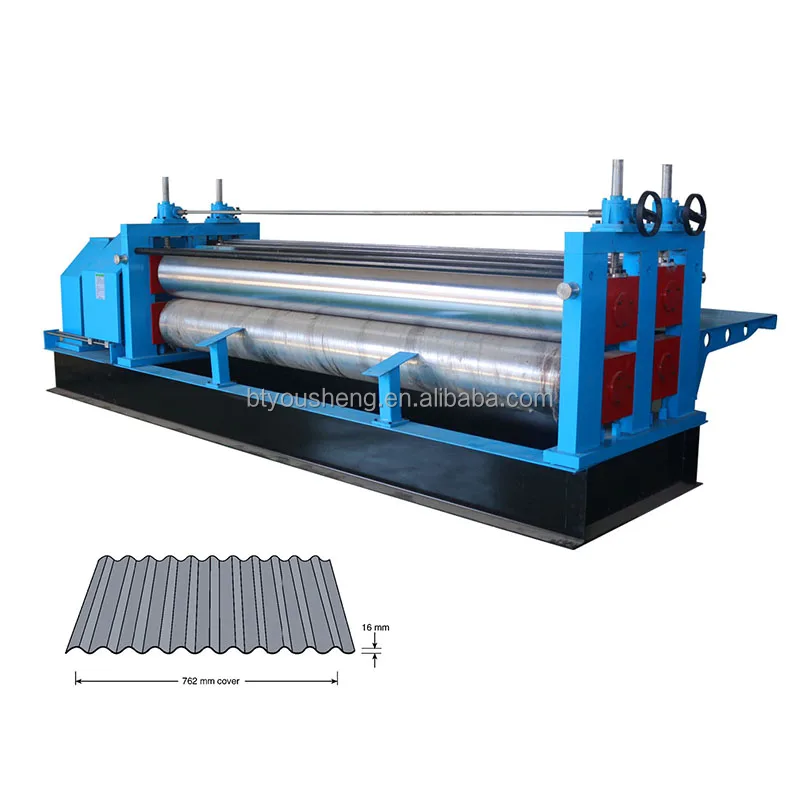 Custom Made 0.12mm 0.11mm Barrel type corrugated roof roll former forming machine