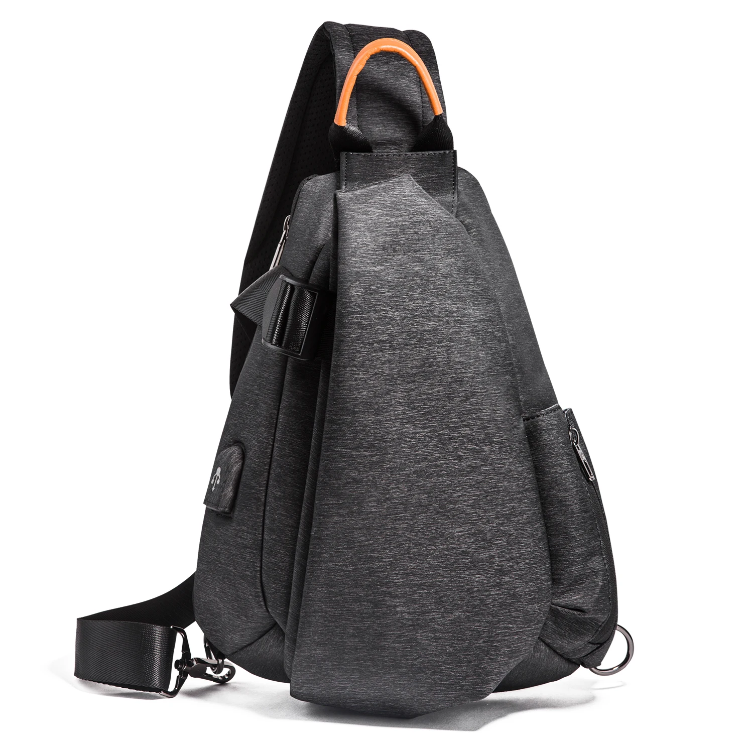 Fashion casual Backpack portable tennis hole USB charging port storage compartment chest bag
