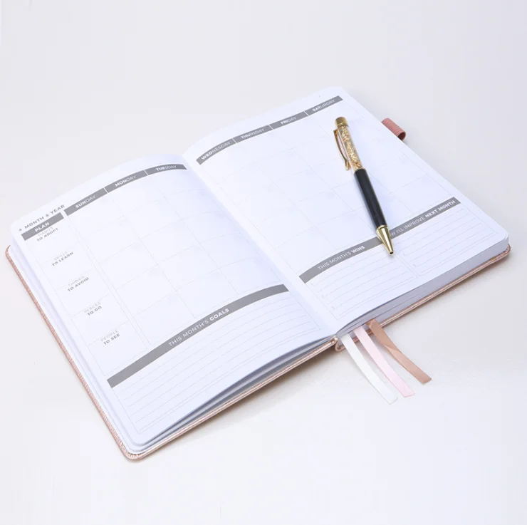2023 New Arrival planner journal notebook hardcover 2021 diary A5 daily planner