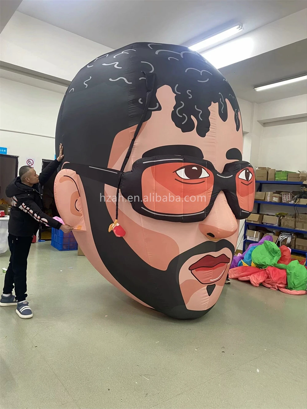 Giant Customized Inflatable Cartoon Character Inflatable Man Head Image