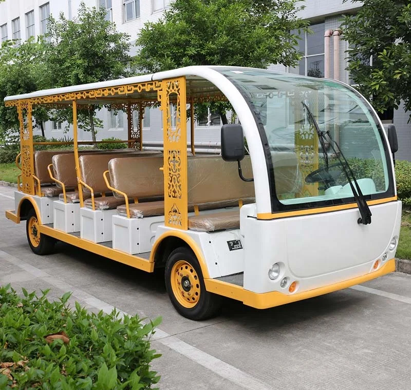 lowest price electric shuttle bus series made in China factory with reliable quality USA Curtis controller big capacity battery