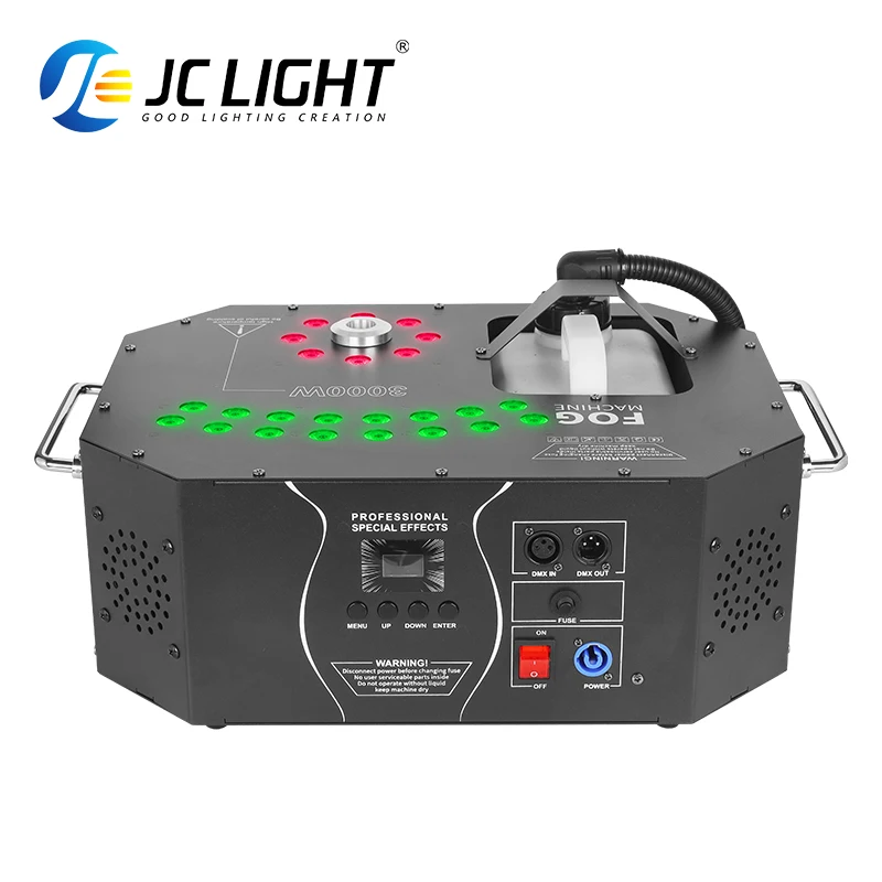 Jc Dj Disco 3000W 24Pcs Rgb Led Air Column Smoke Fog Machine Remote Dmx Smoke Machine For Wedding Stage Events Equipment
