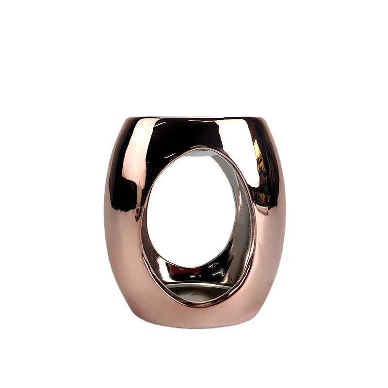 Luxury Electroplating Silver Wax Burners Ceramic Oil Burners